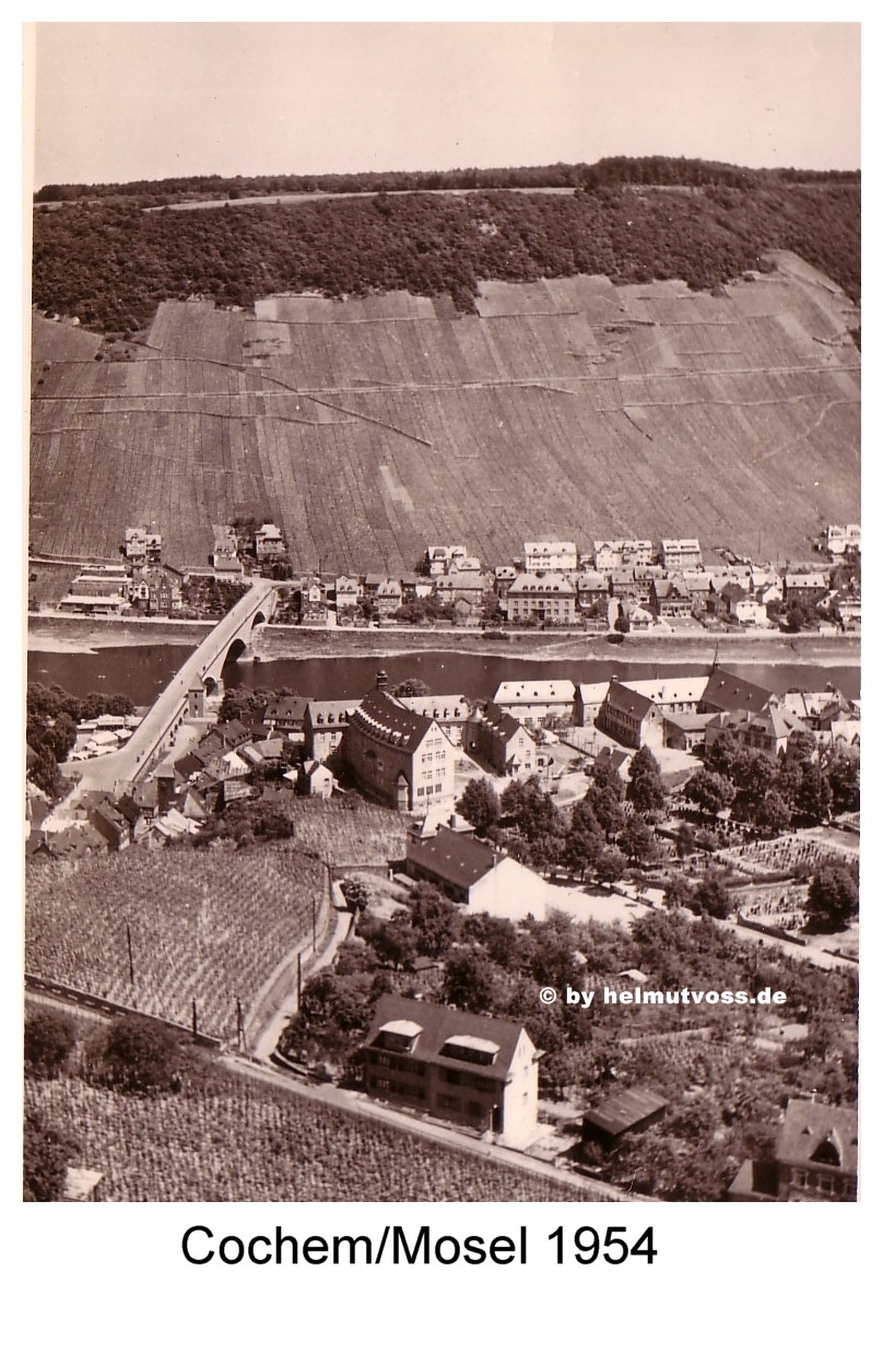 Cochem, Mosel, Skagerrak-Brücke, 1954, Deutschland